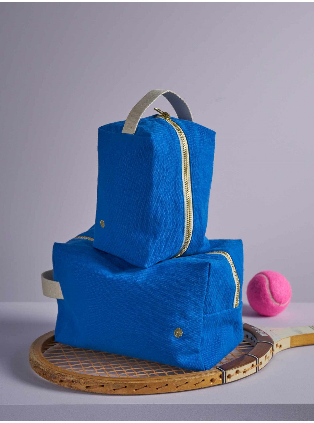 Trousse cube GM - Bleu Mécano