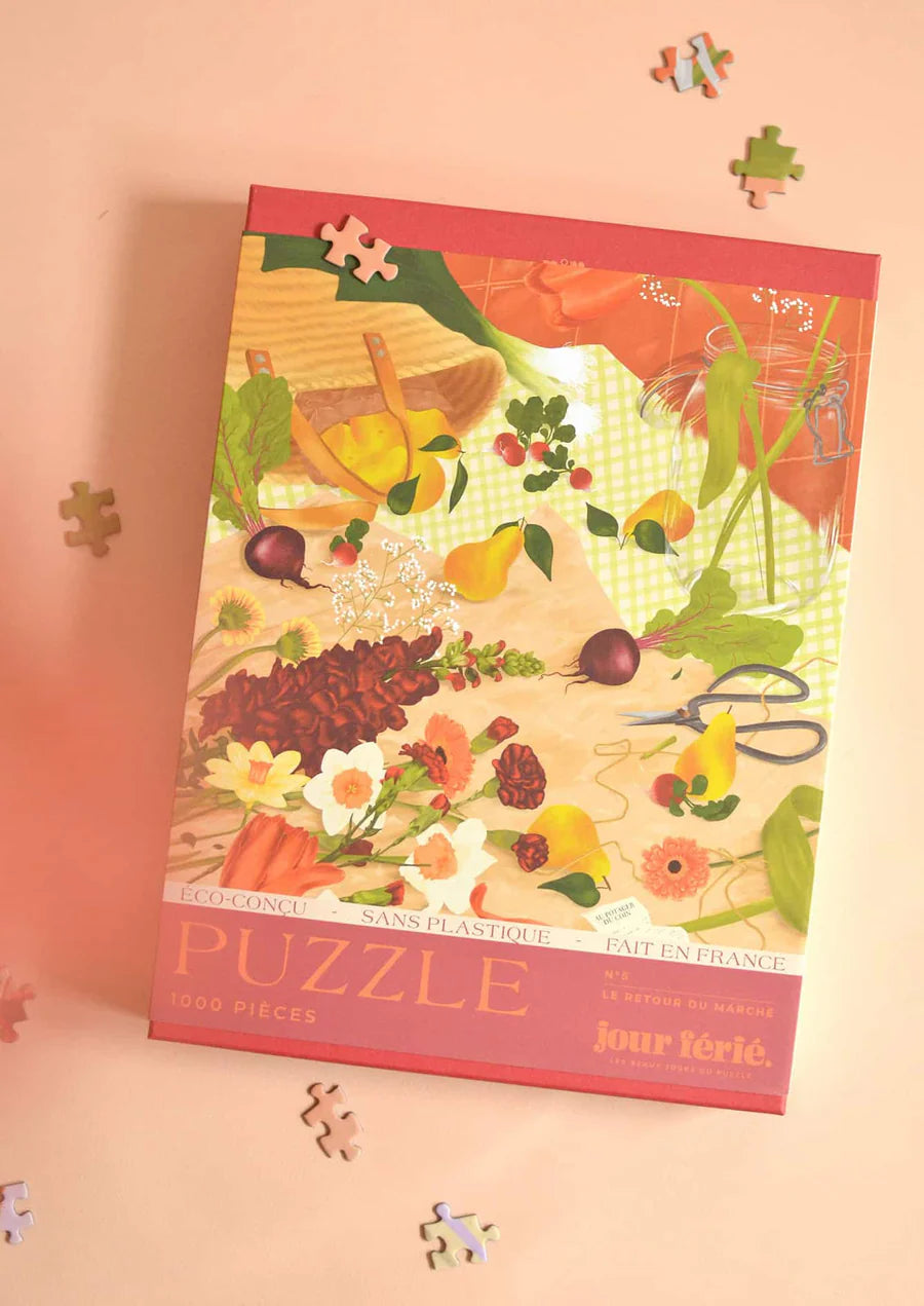 Puzzle - Le retour du marché - 1000 pièces - Jour férié