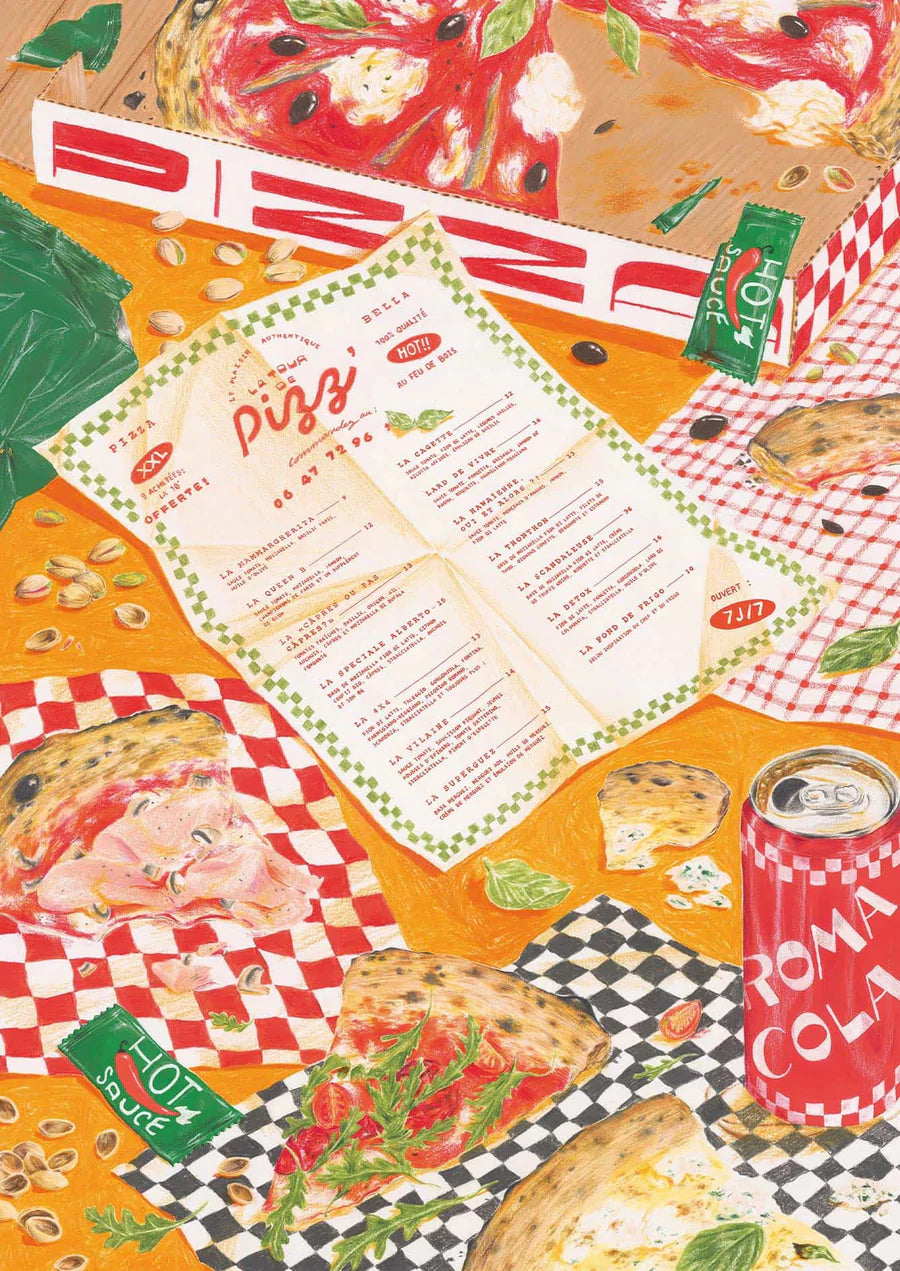 Puzzle - La pizza à emporter - 1000 pièces - Jour férié