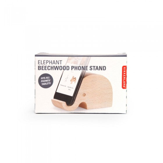 ELEPHANT BEECHWOOD PHONE STAND KIKKERLAND