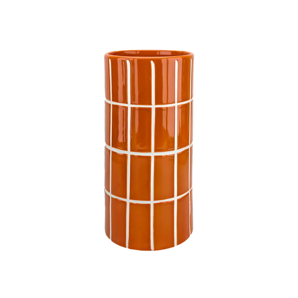 Vase - carrelage - orange - Opjet