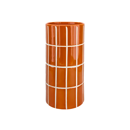 Vase - carrelage - orange - Opjet