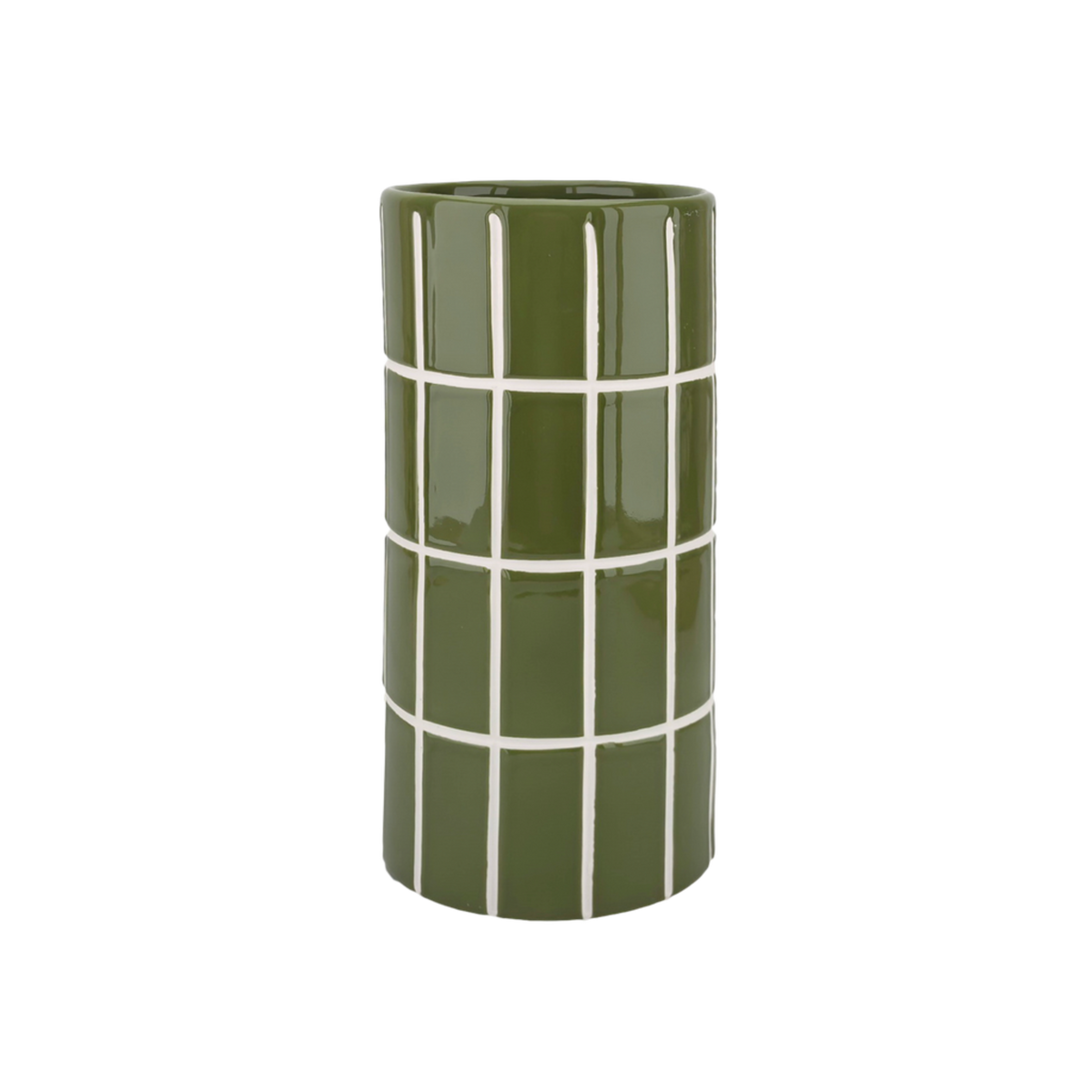 Vase - Carrelage - Kaki