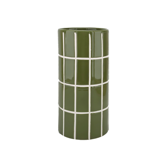 Vase - Carrelage - Kaki