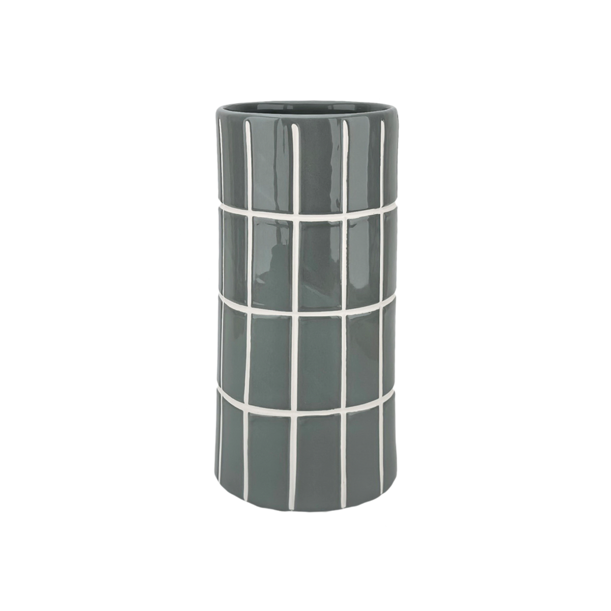 Vase - Carrelage - Bleu - Opjet