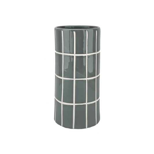 Vase - Carrelage - Bleu - Opjet