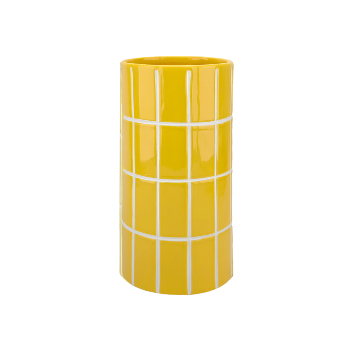 Vase - Carrelage - Jaune - Opjet