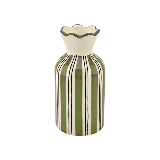 Vase - Collerette - Rayure - PM - Kaki - Opjet