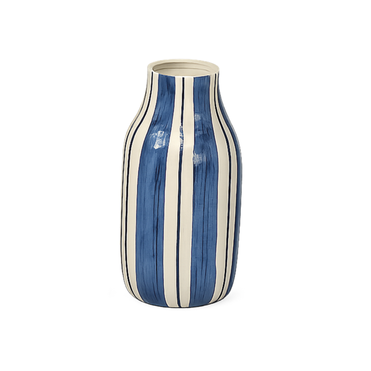 Vase - Giulia - Rayé bleu foncé - Opjet