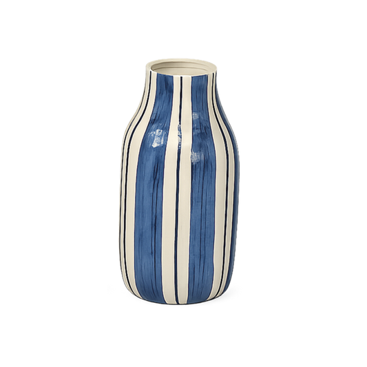 Vase - Giulia - Rayé bleu foncé - Opjet