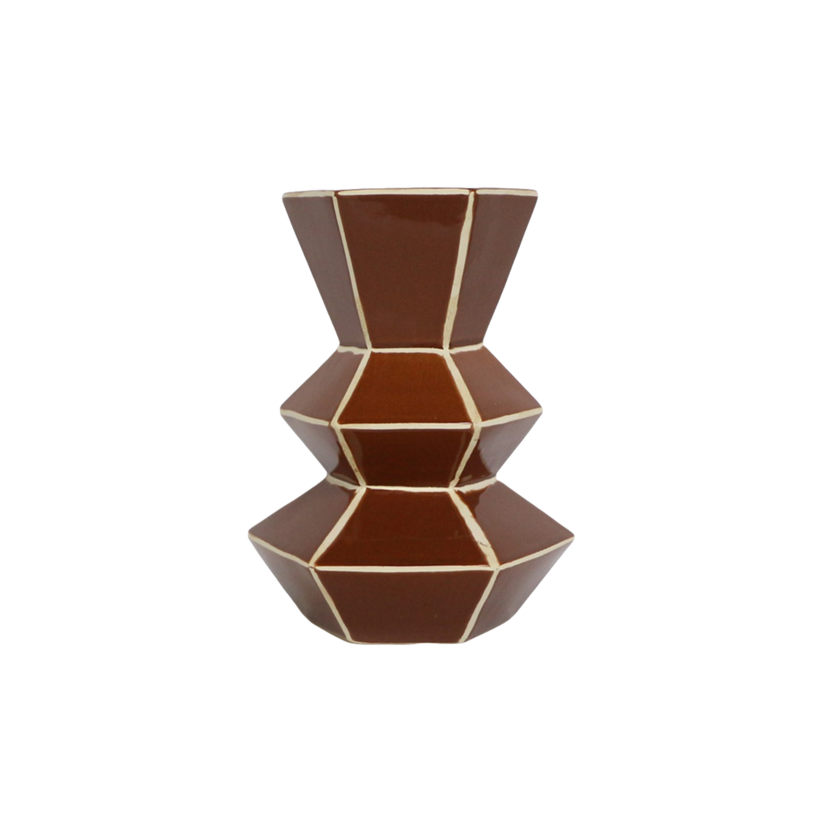 Vase - Geometric - Terracotta - Opjet