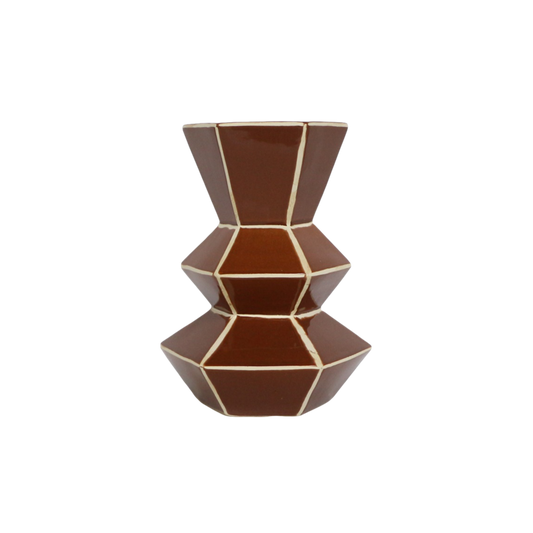 Vase - Geometric - Terracotta - Opjet