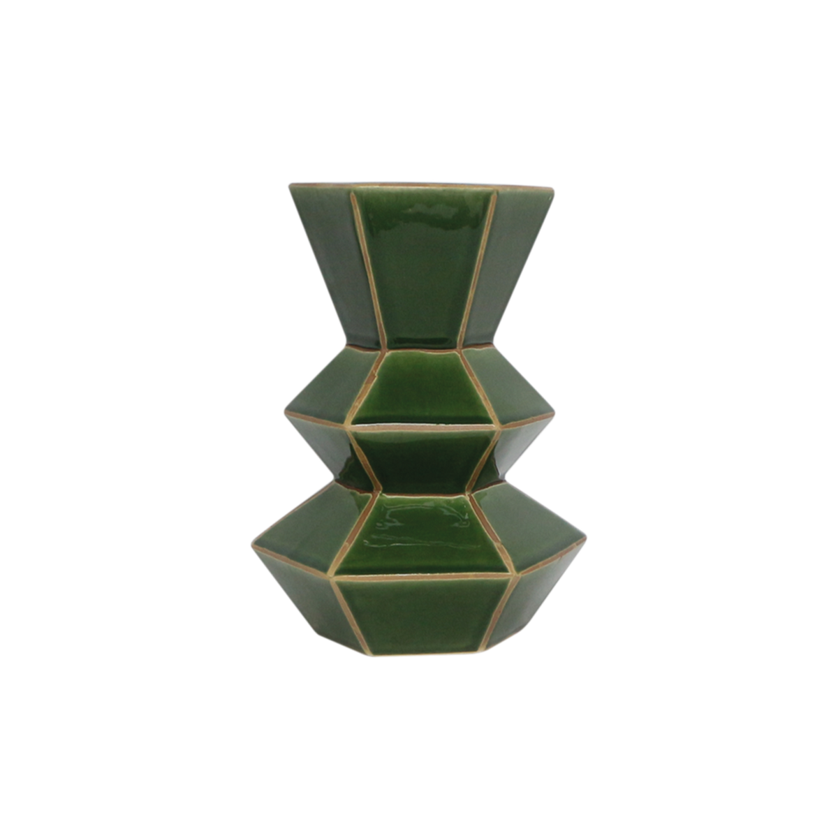 Vase - Geometric - Vert - Opjet
