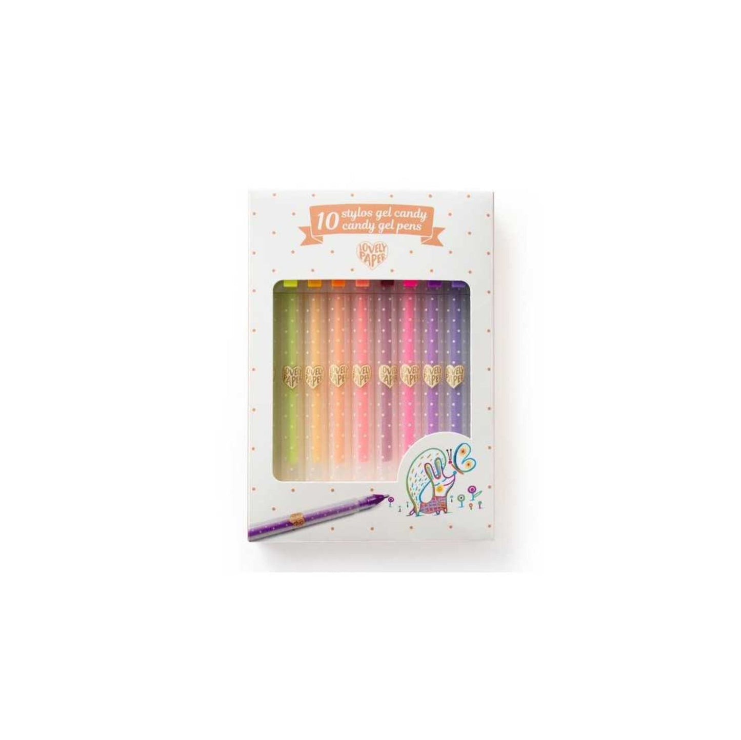 10 STYLOS GEL CANDY DJECO