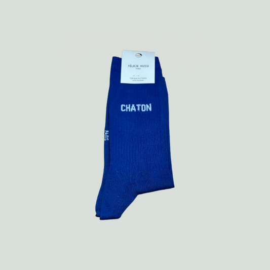 Chaussettes - Chaton - bleu - Félicie aussi