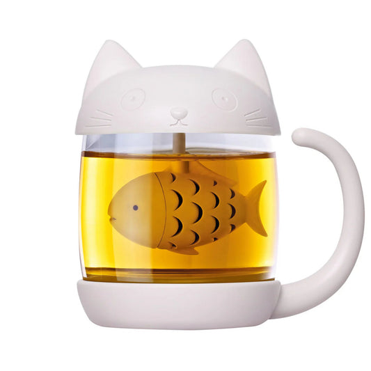 Tasse à thé avec infuseur à thé intégré - Chat - Winkee