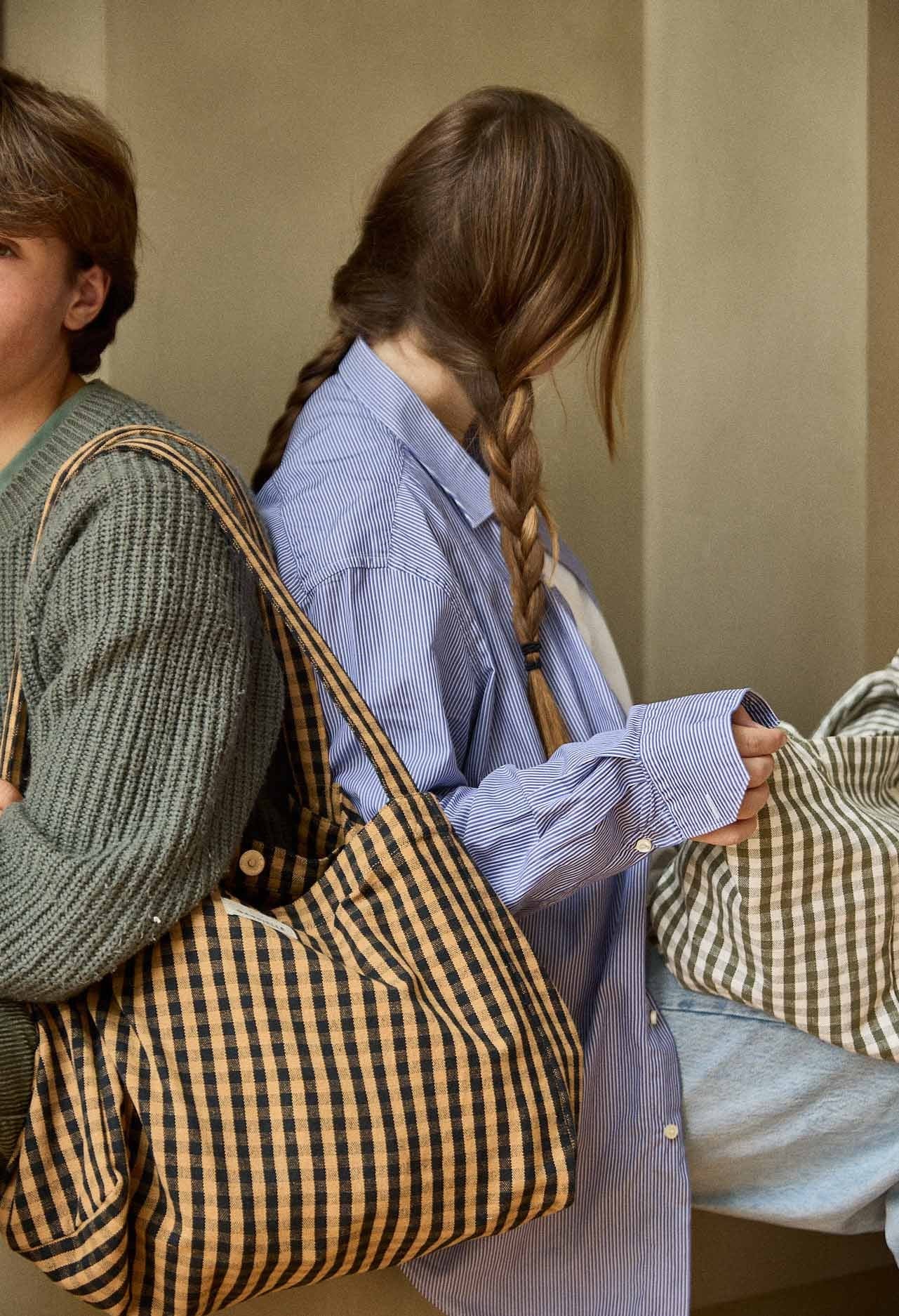 Sac à main - Vichy café - Gabrielle Paris