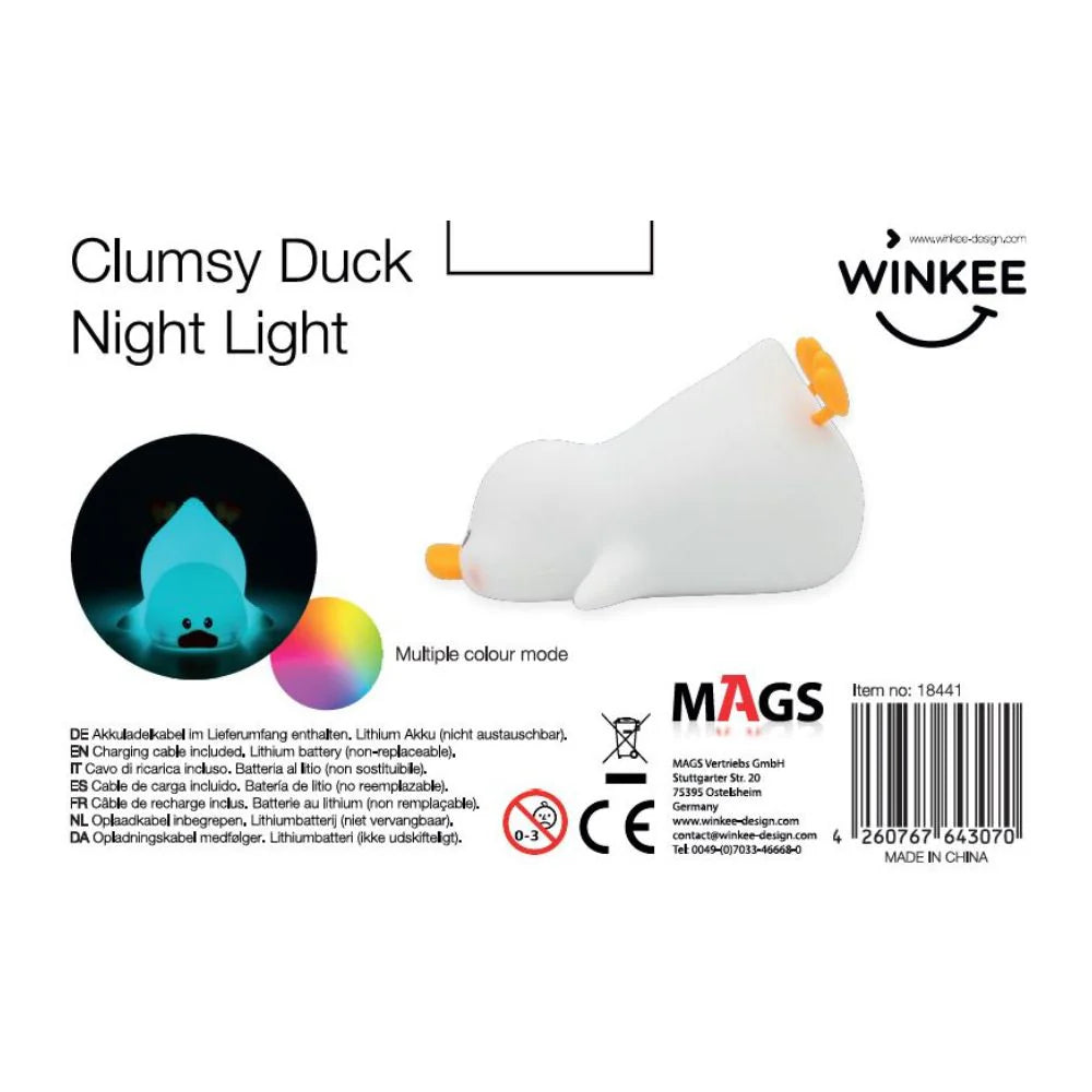 Veilleuse tactile - Clumsy Duck - Winkee