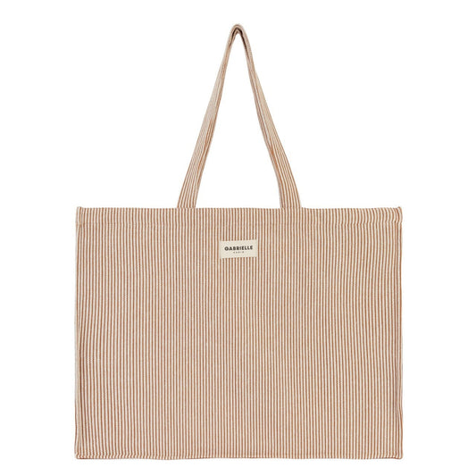 Sac - Week-end -  Rayures argile - Gabrielle Paris