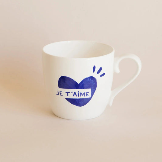 Le mug - Coeur - Je t'aime - bleu - émoi émoi