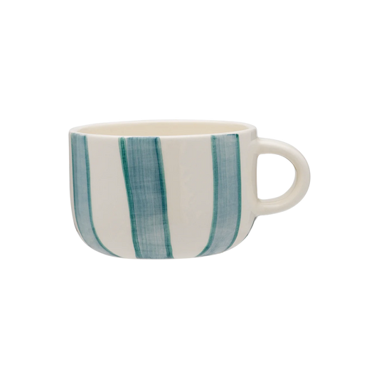 Cappuccino mug - Powder Striped - Anna + Nina