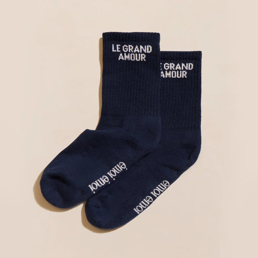Chaussettes - Le grand amour - bleu nuit - Émoi Émoi