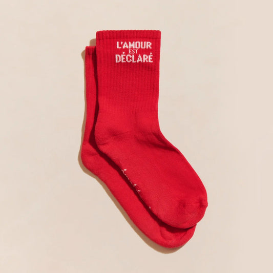 Chaussettes - L'amour est déclaré - rouge - Émoi Émoi