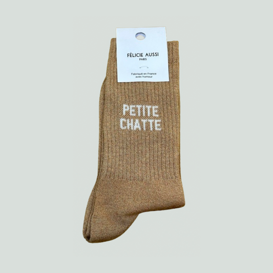 Chaussettes à paillettes - Petite chatte - Félicie aussi