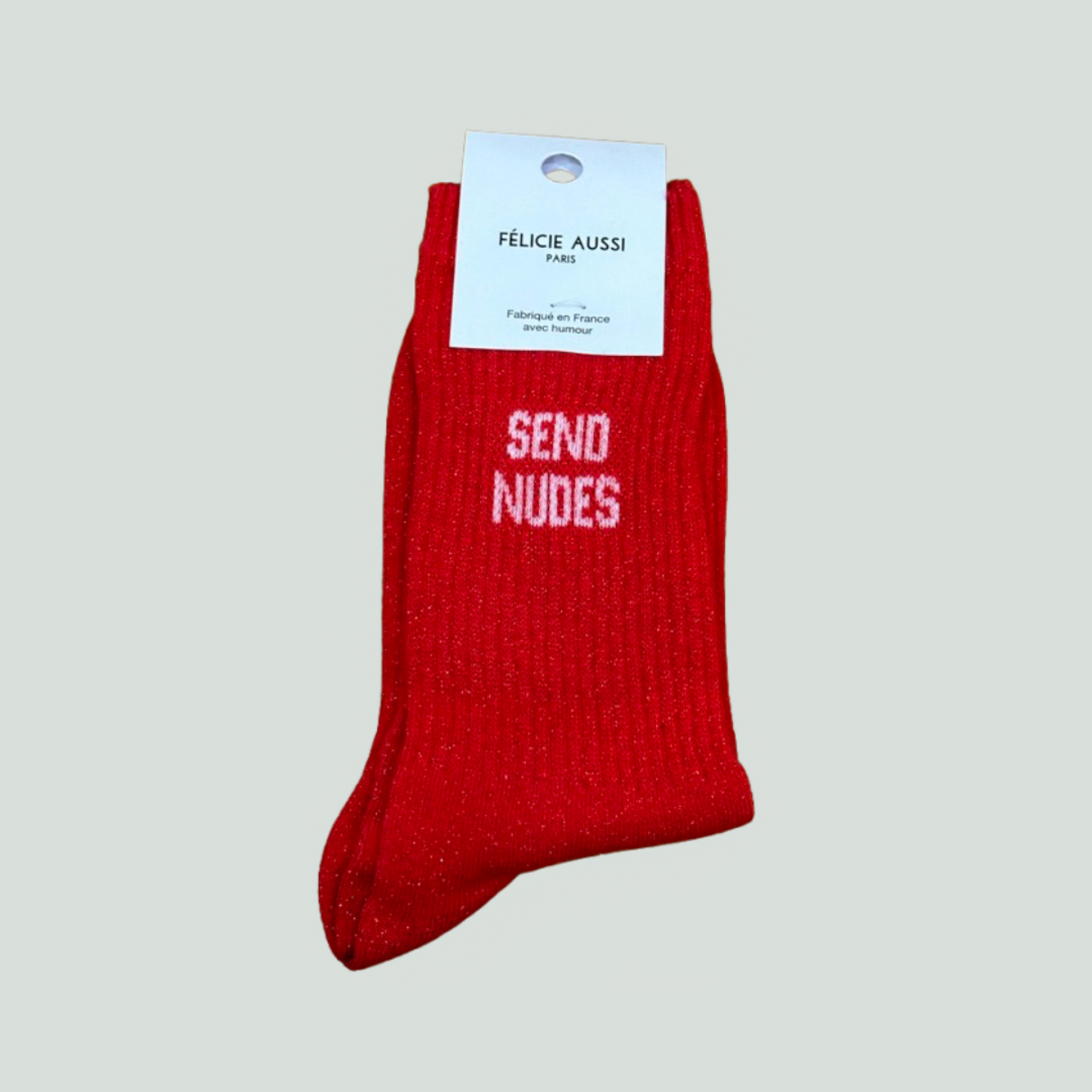 Chaussettes à paillettes - Send nudes - Félicie aussi