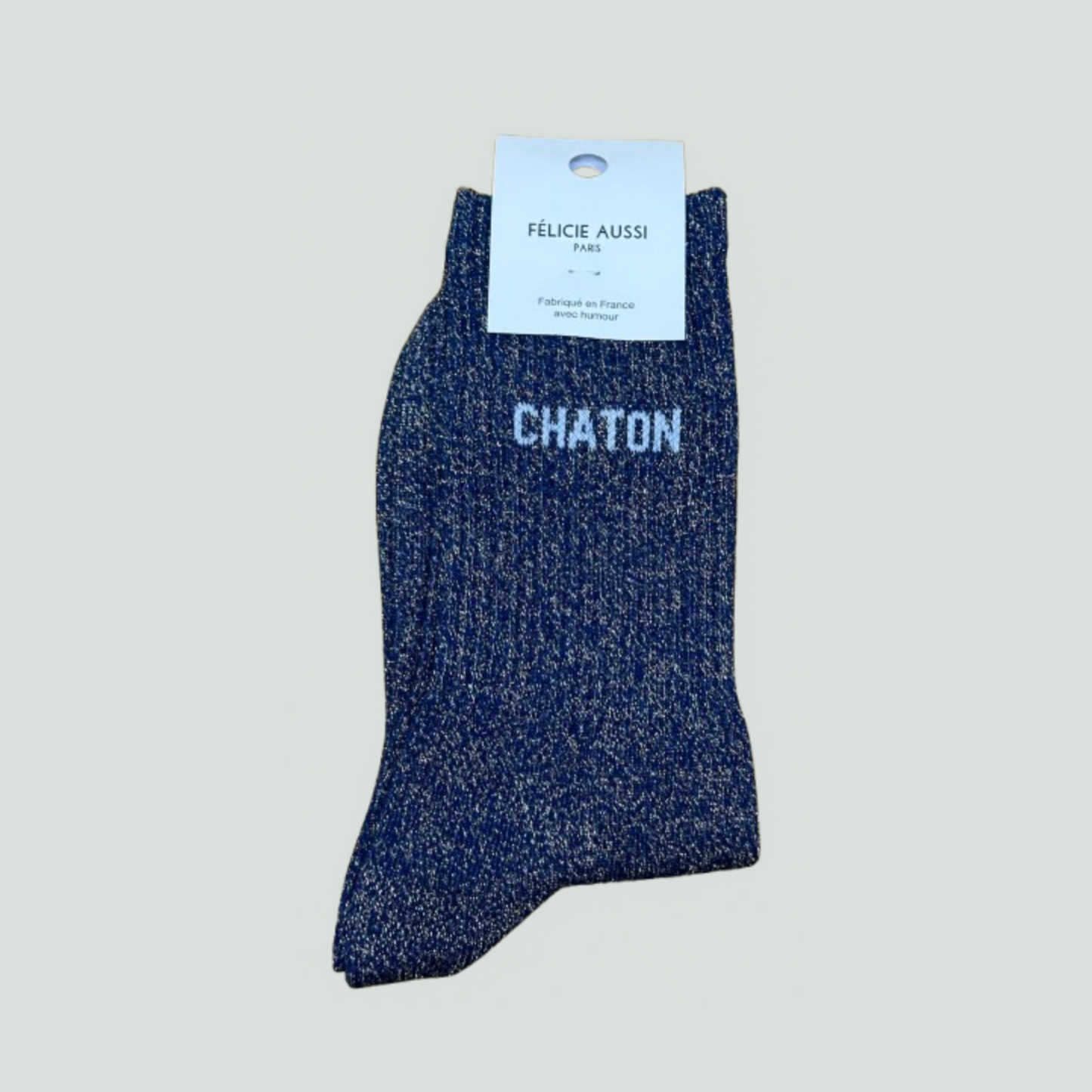 Chaussettes à paillettes - Chaton - Félicie aussi