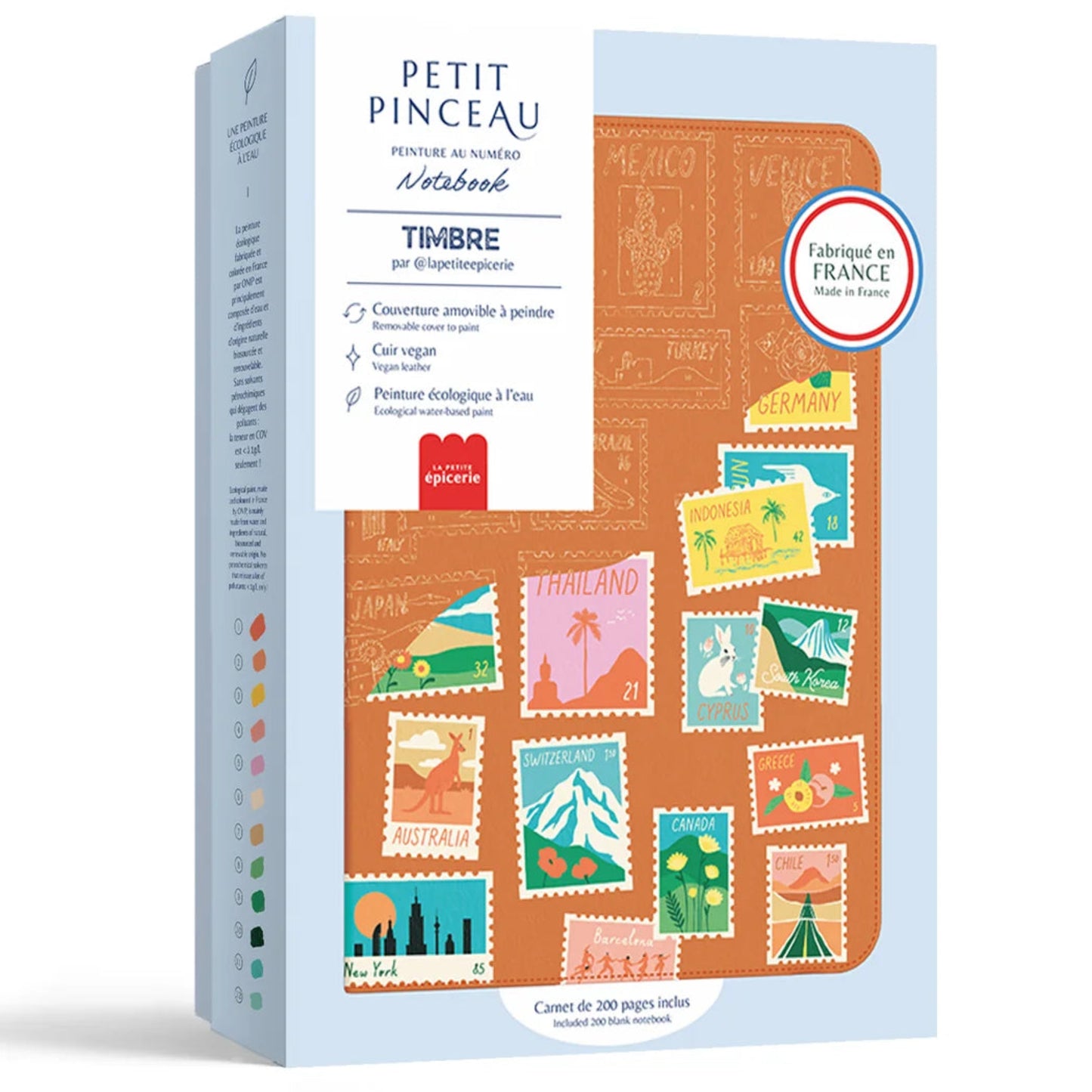 Carnet à peindre - Notebook peinture au numéro - Timbre - La petite épicerie