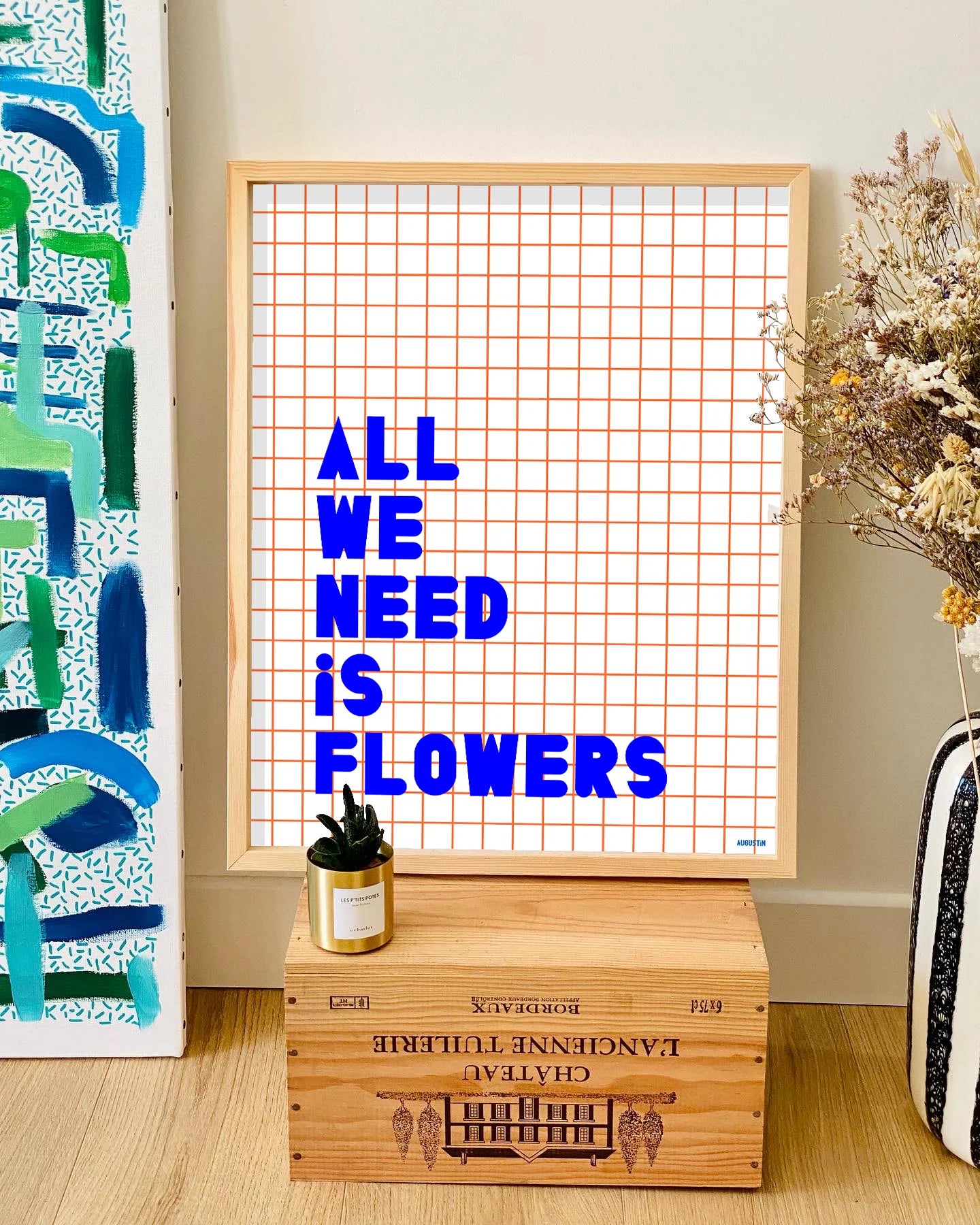 Affiche - S - All we need is flower - Augustin
