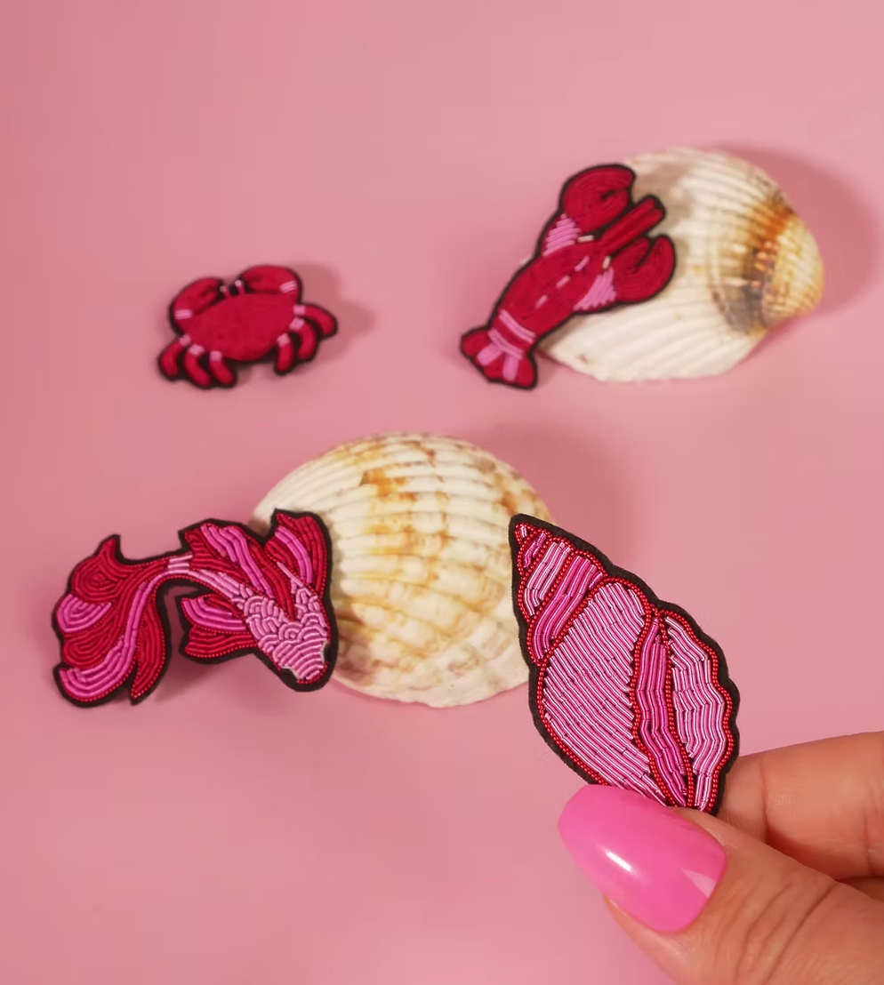Broche - Coquillage rose - Malicieuse