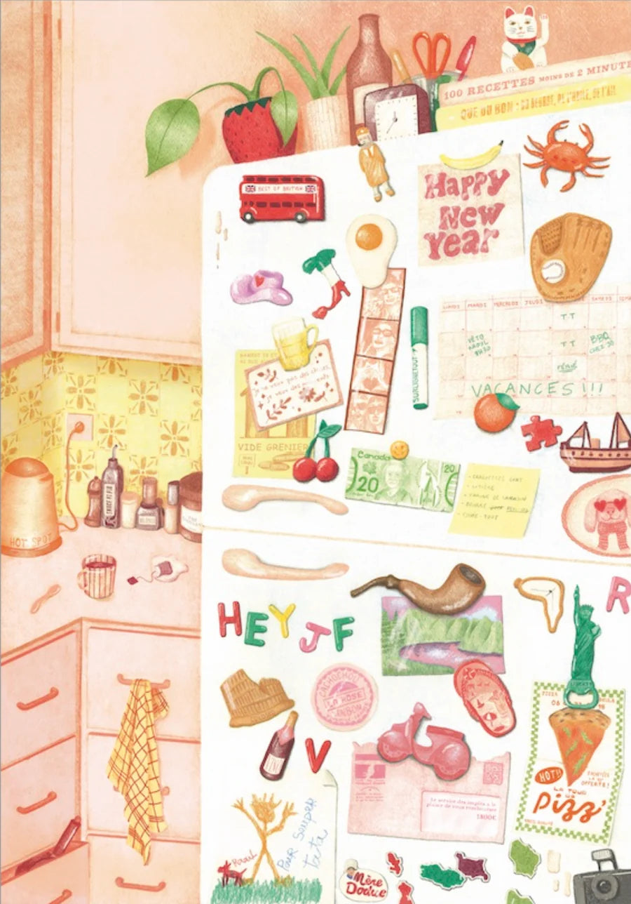 Puzzle - La porte de frigo - 1000 pièces - Jour férié