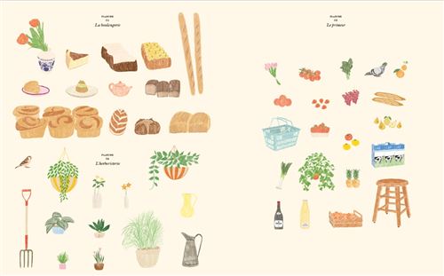 Carnet de coloriages et de stickers - Le Marché - Hachette