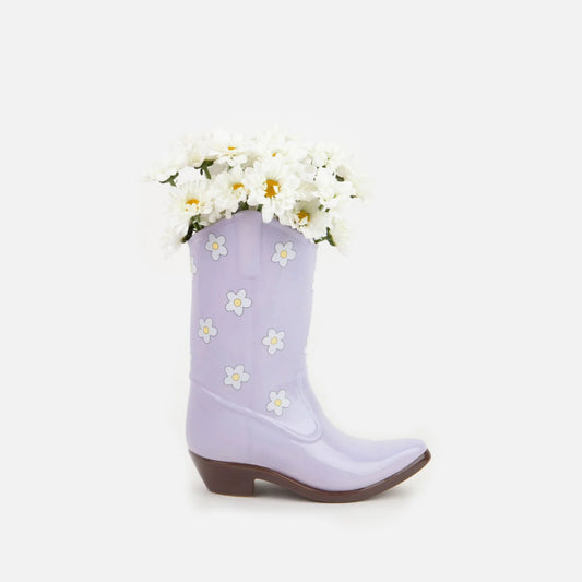 Vase - Rodeo Cowboy Boot - Lilac - DOIY