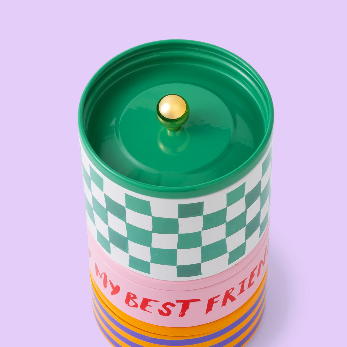 Pot à friandises empilable - Damier et Rayures – Eleanor Bowmer
