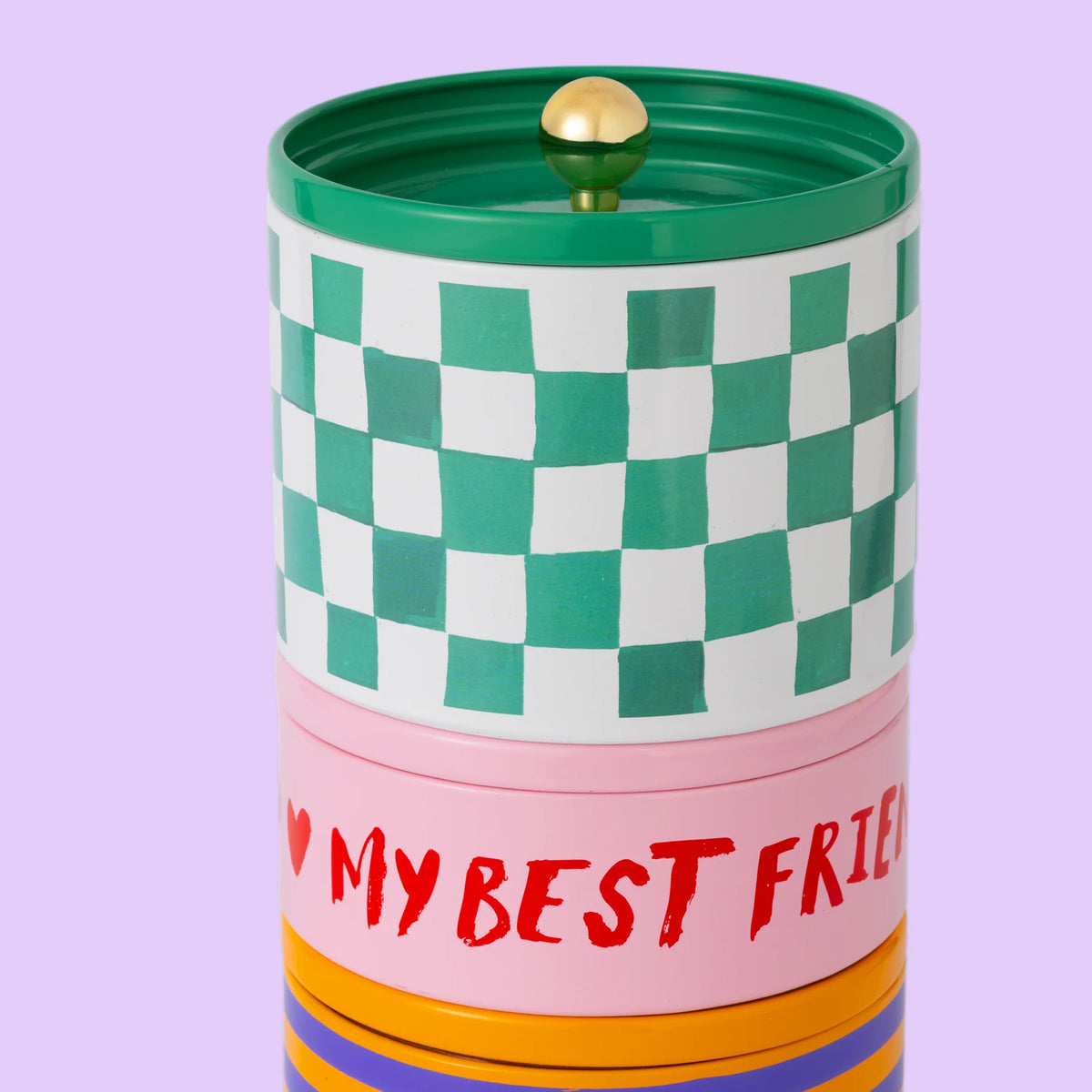 Pot à friandises empilable - Damier et Rayures – Eleanor Bowmer