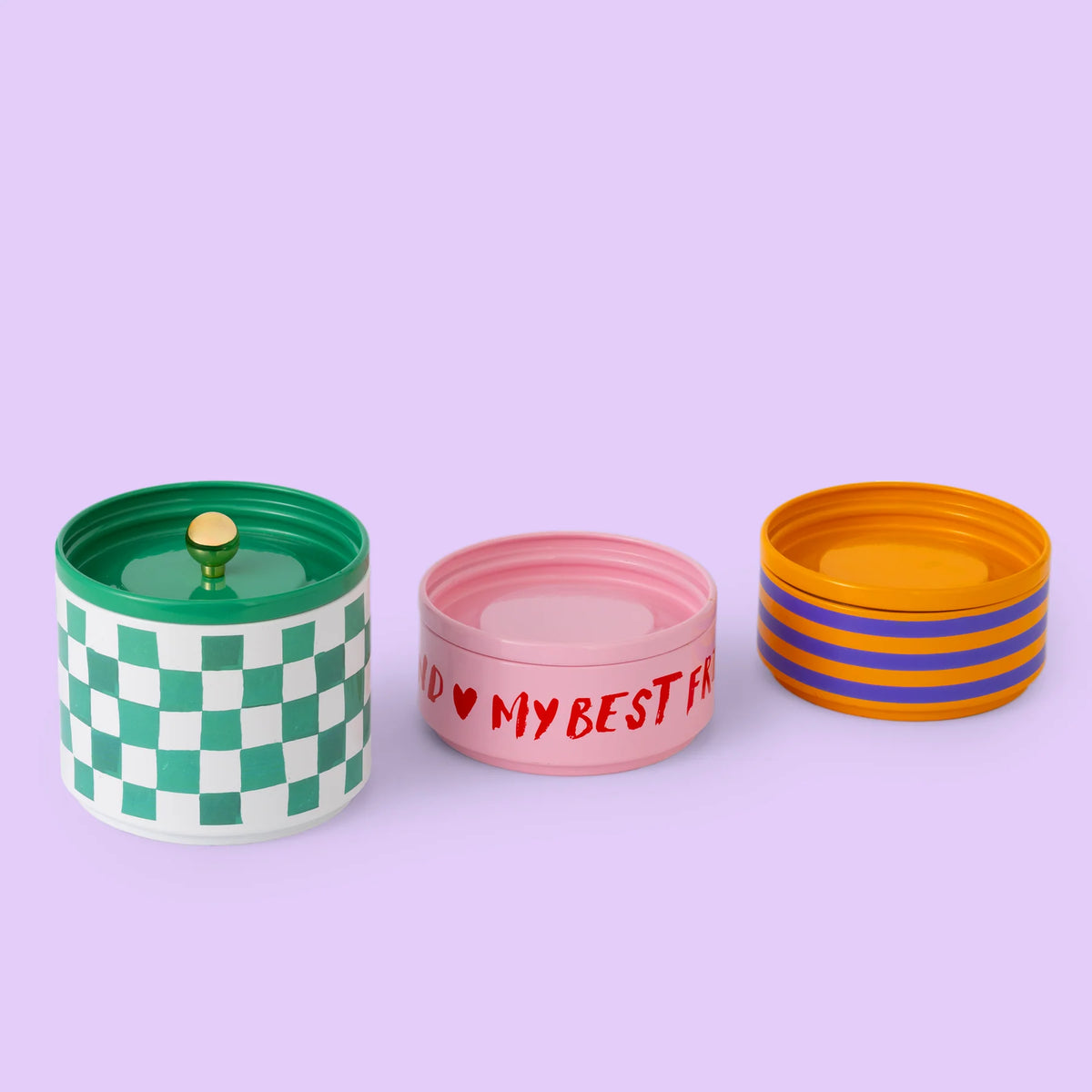 Pot à friandises empilable - Damier et Rayures – Eleanor Bowmer