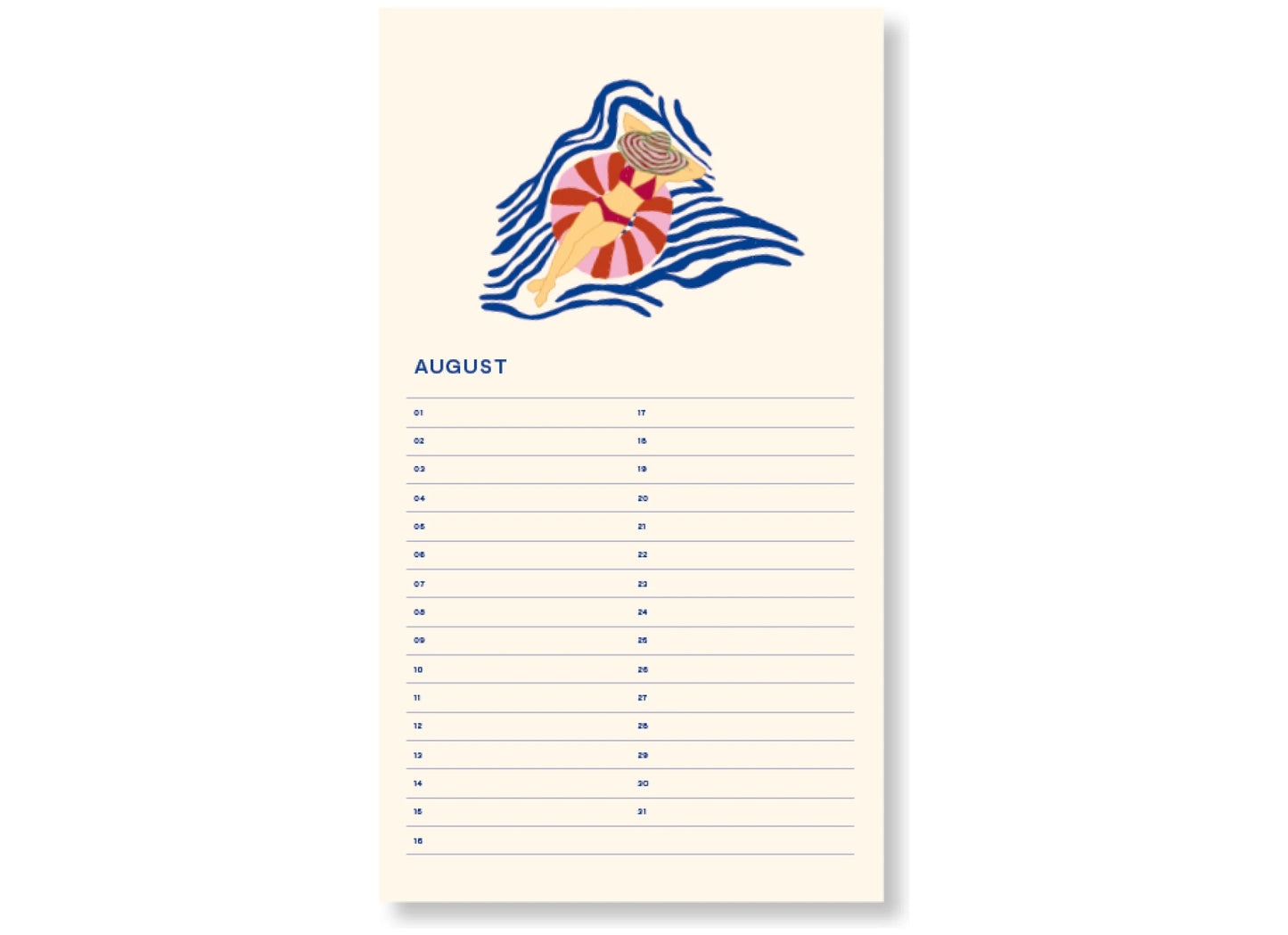 Calendrier Anniversaire – Soleil - A-Journal Collection