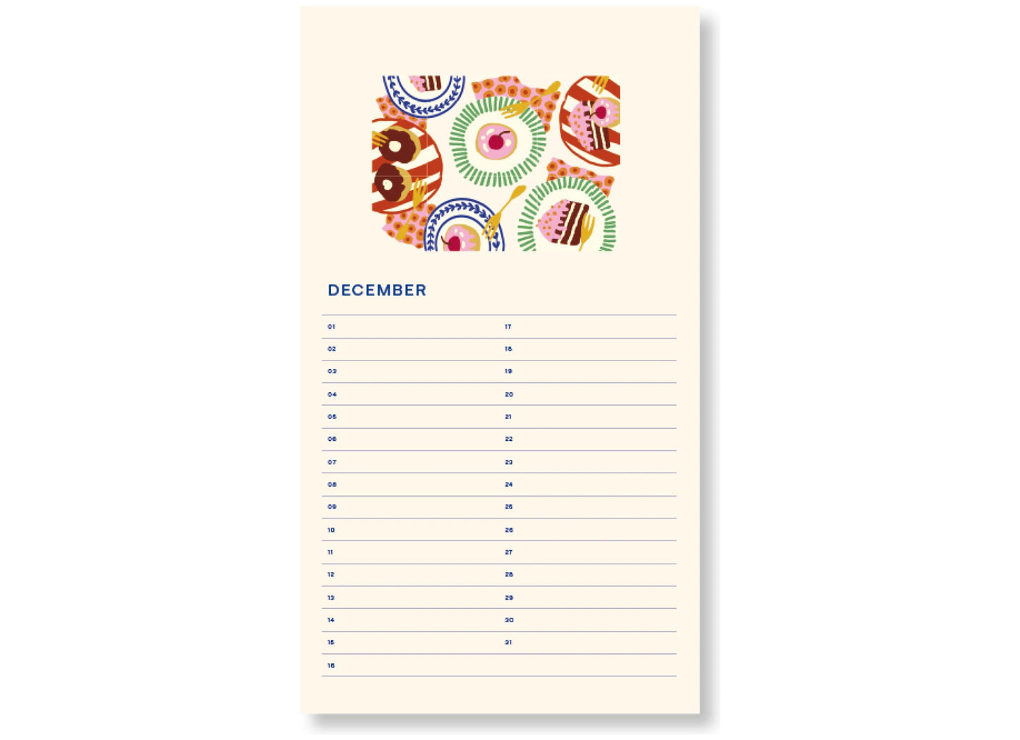 Calendrier Anniversaire – Soleil - A-Journal Collection