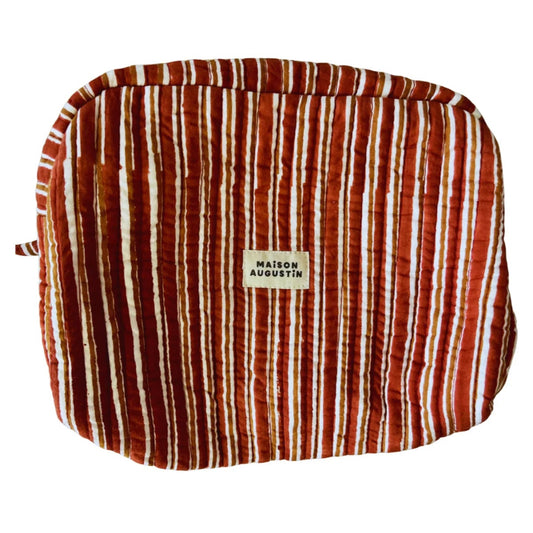 Trousse de toilette - Stripe - Brown - Maison Augustin