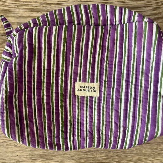 Trousse de toilette - Stripe - Purple - Maison Augustin