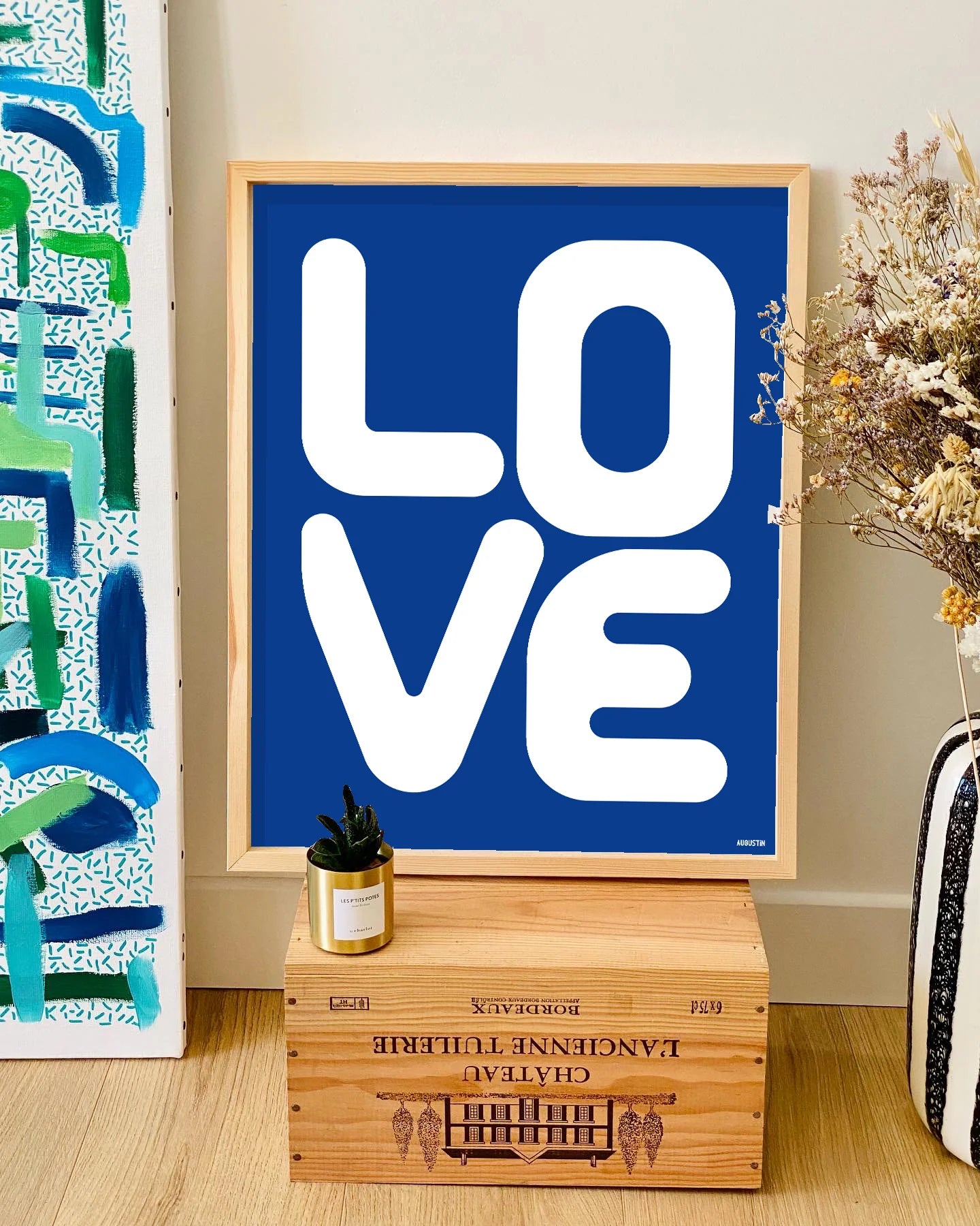 Affiche - M - Love bleu - Augustin