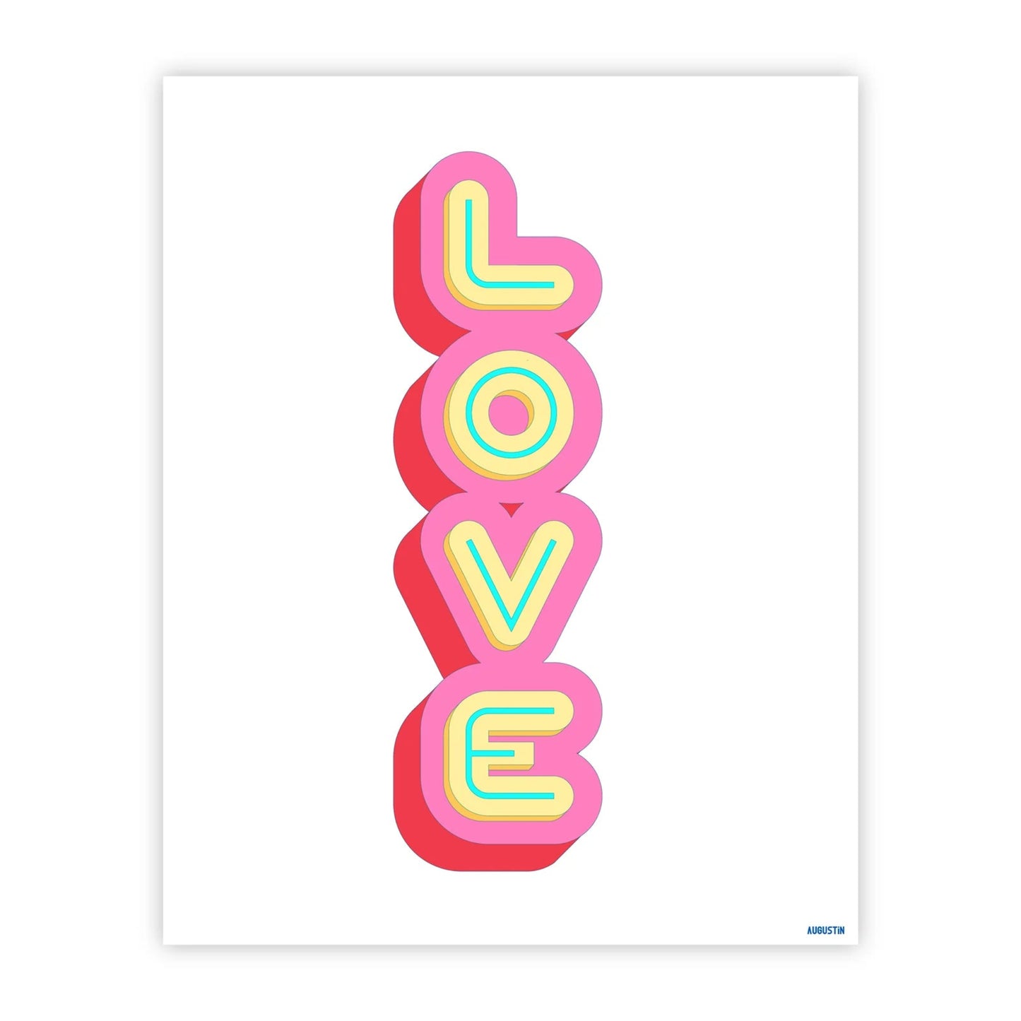 Affiche - M - Love rose - Augustin