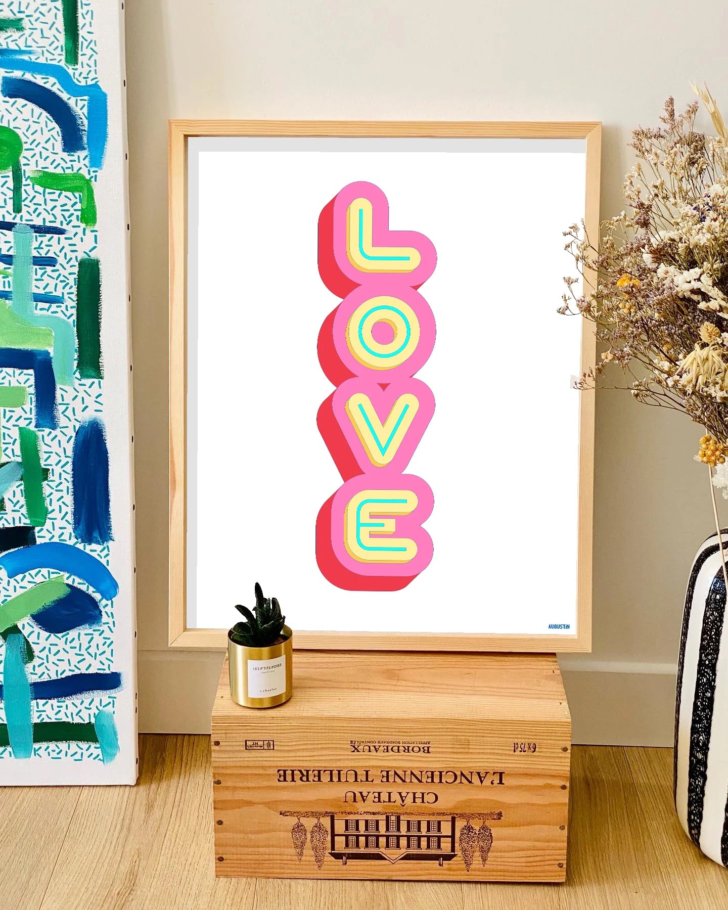 Affiche - M - Love rose - Augustin