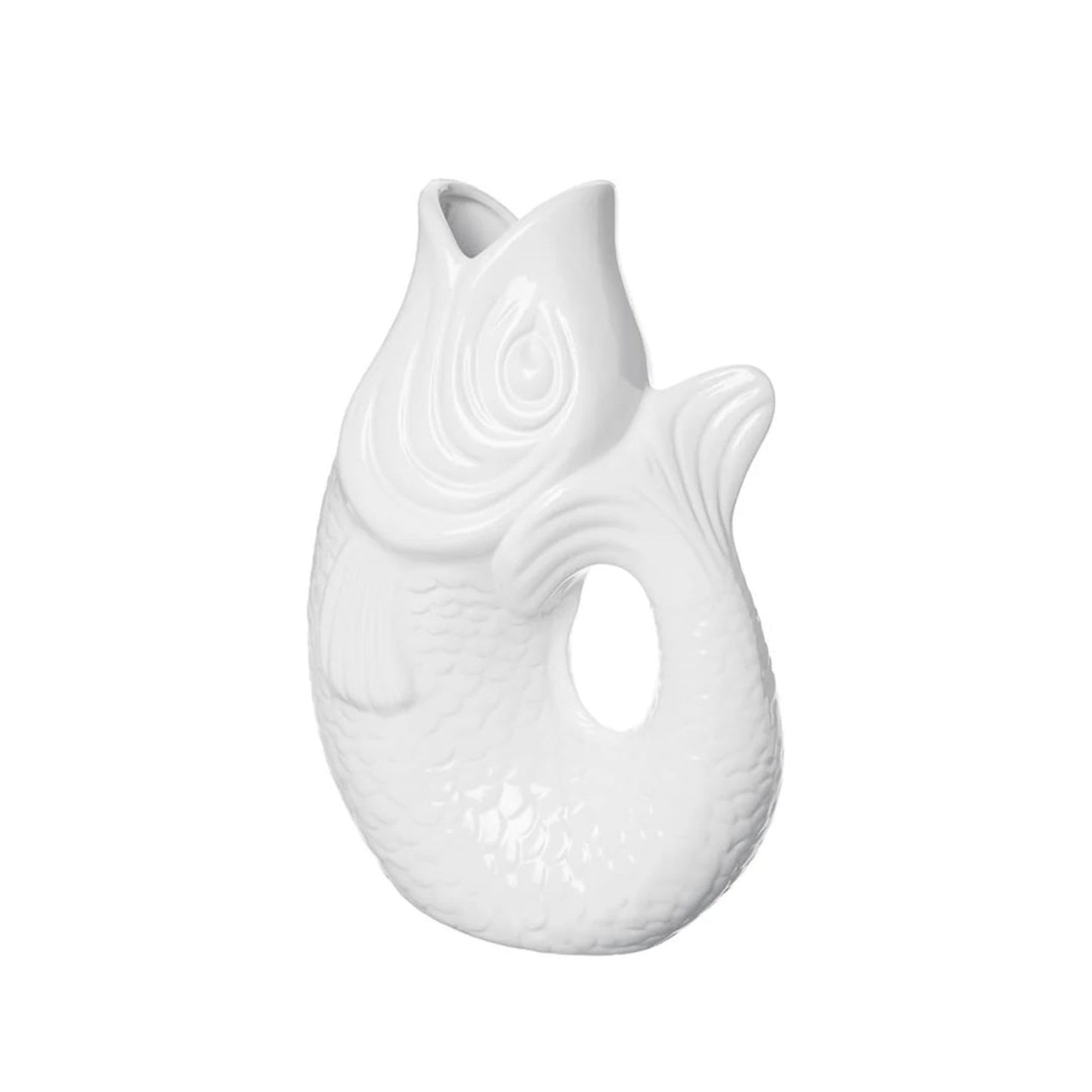 Monsieur Carafon, Fish, vase, S, white, 1,2 liter