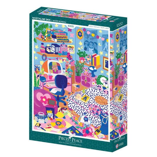 Puzzle - Nostalgie 90s  – 1000 pièces - Pieces & Peace