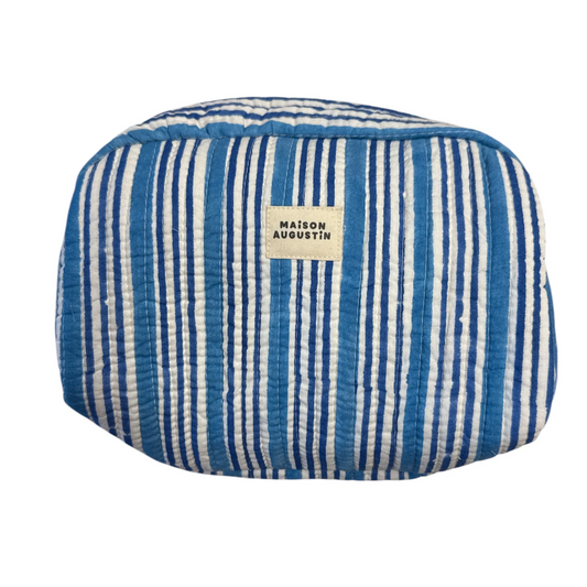 Trousse de toilette - Stripe - Bleu - Maison Augustin