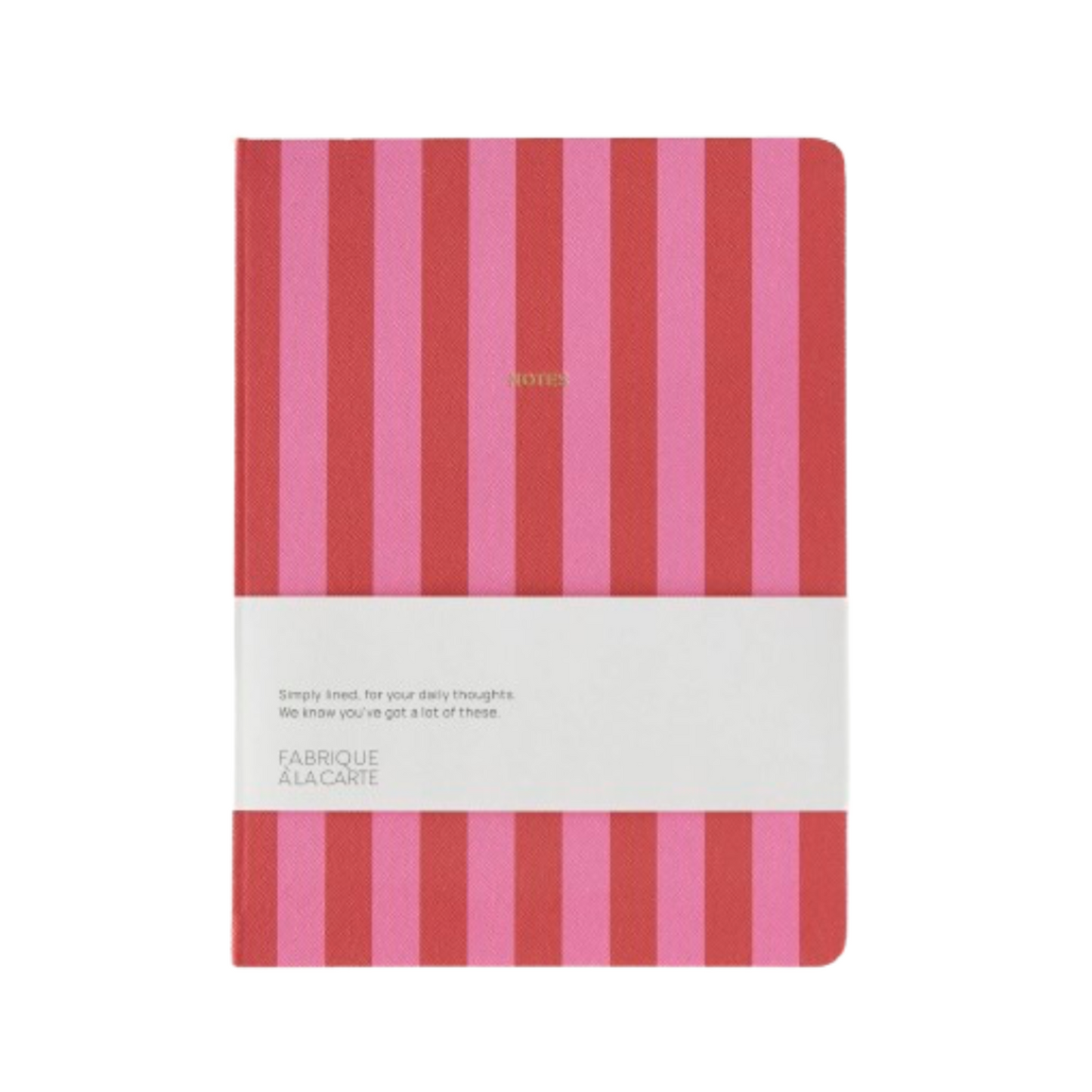 Carnet - Rayures rose - A-Journal Collection